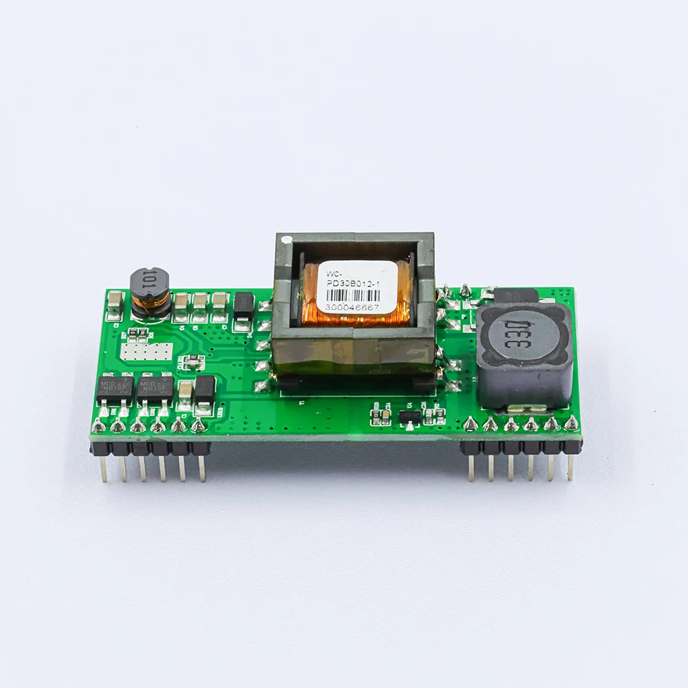Automatic 100Mbps Gigabit Network High Power Input Isolation PoE Module PD Power Receiving Terminal 48V to 12V 30W