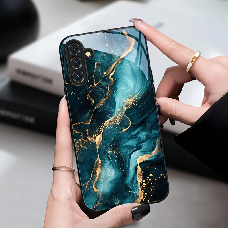 

Tempered Glass Phone Case for Samsung for Galaxy A16 A24 A25 A32 A33 A34 S26\S25\S21 S22 S23 S24 FE Plus Ultra 5G Black