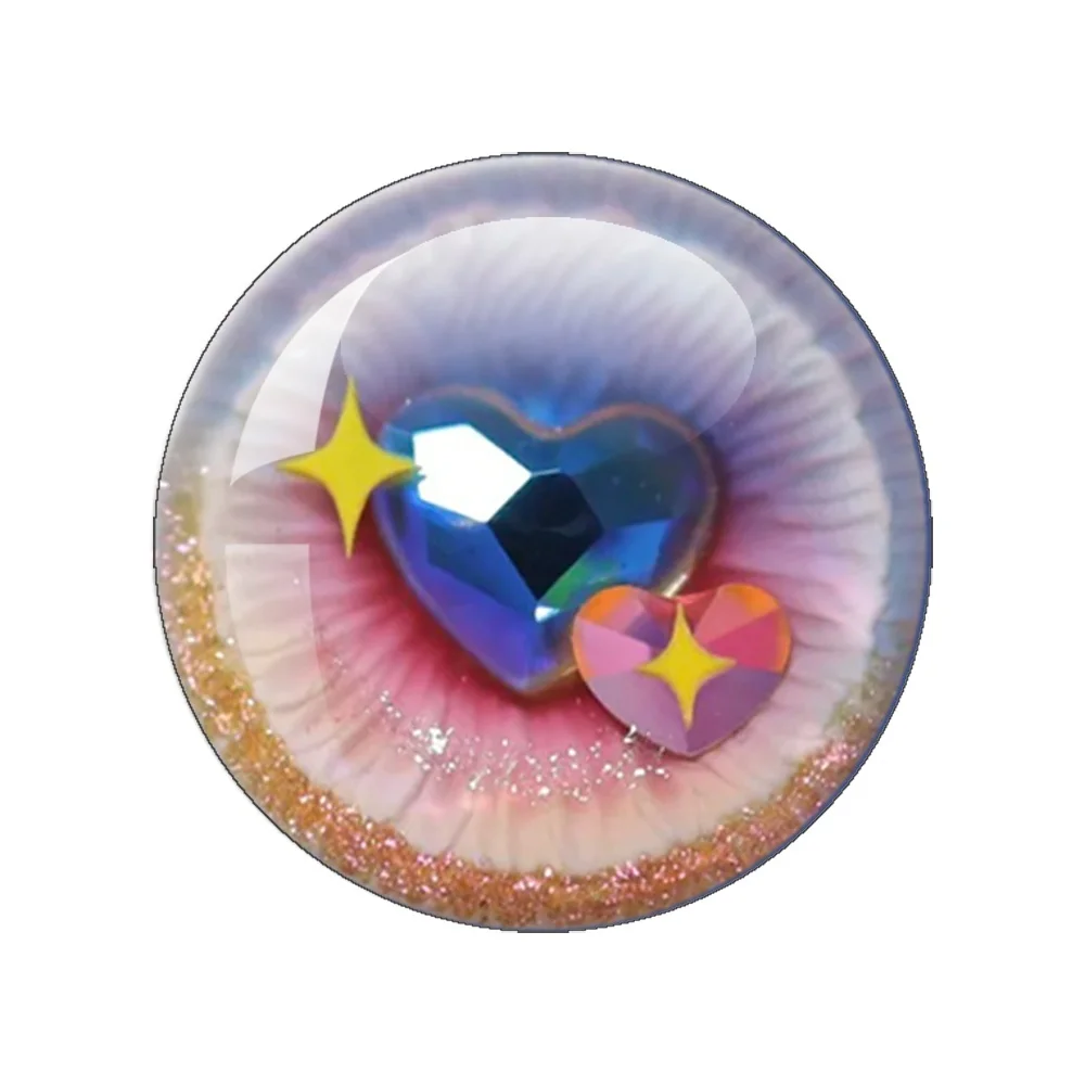 12Pcs Blyth BJD Doll Eye Glass Cabochon Eyes Charms Multi Accessory DIY Color Blythe Doll Eyes Pattern Crafts