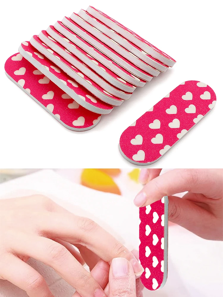 Ensemble de mini limes à ongles, 10/20/50 pièces, double face, papier de verre, coloré, pour manucure et pédicure, accessoires, N64.