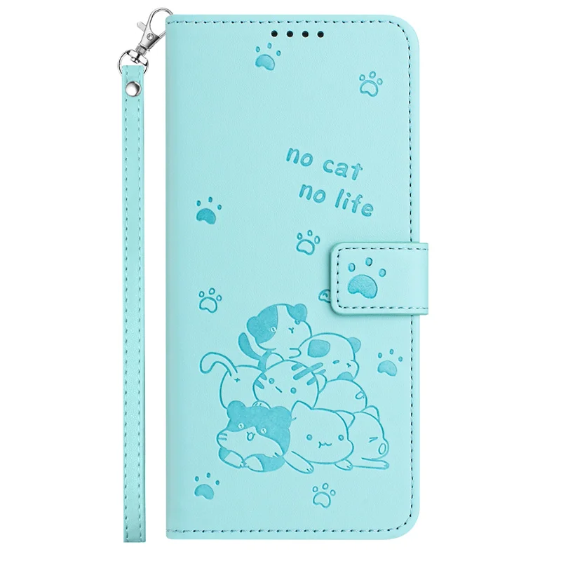 Wallet Phone Case on for Funda OPPO Reno12 Pro Reno11 F Reno 12 12F 11F 5 6 Lite Cases kawaii Cat Leather Flip Back Cover Women