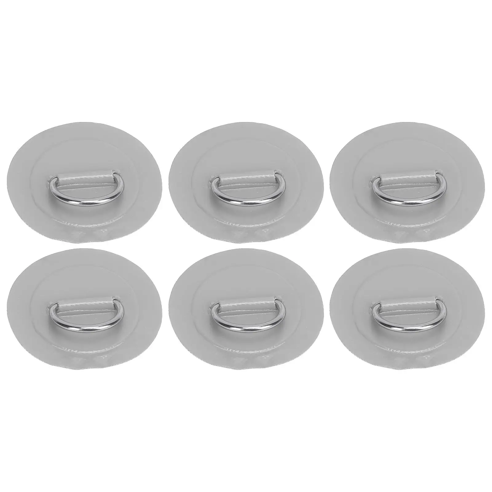 6 Pcs Stainless Steel D Pad Patch for Inflatable Boats, Canoes & Kayaks - Durable PVC Marine Fixed Buckle Accessories