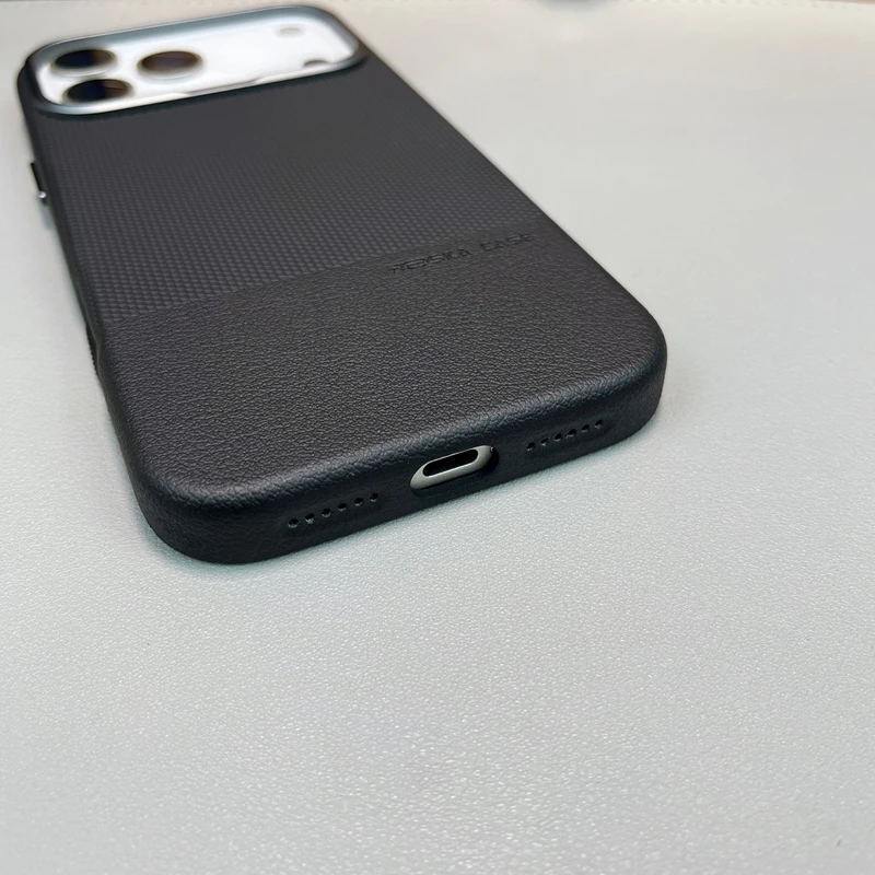 HOCE With Camera Control Button Magnetic Case For iPhone 17 16 Pro Max 17 Air Hit Color Leather Wireless Charge Shockproof Cover