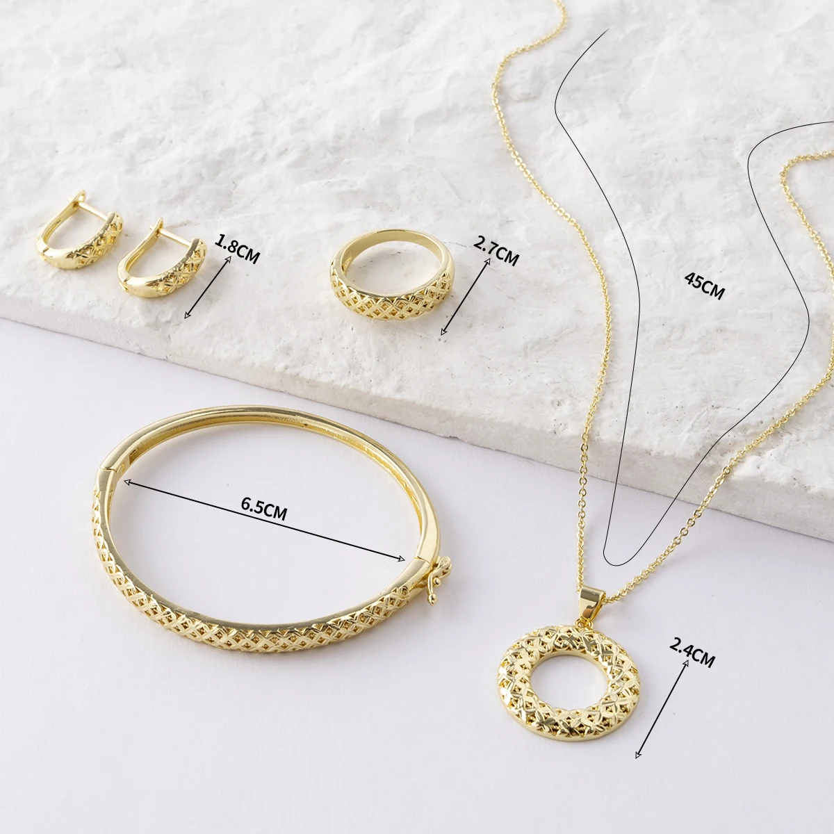 LUIZADAFashionable and Exquisite Women\'s Jewelry Set Wedding Jewelry Accessories Gift