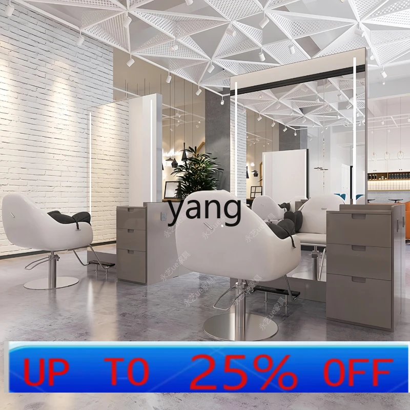 

LTT high-end barber shop mirror hair salon] Cabinet integrated perm and dye mirror table double-sided hair cutting mirror