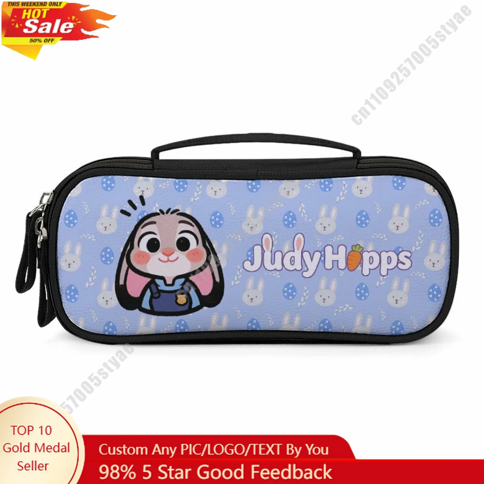 

Judy Hopps Pencil Case Disney Cartoon Character Customized Design Personalized Creation Holiday Gift Cosmetic Bag Cosplay