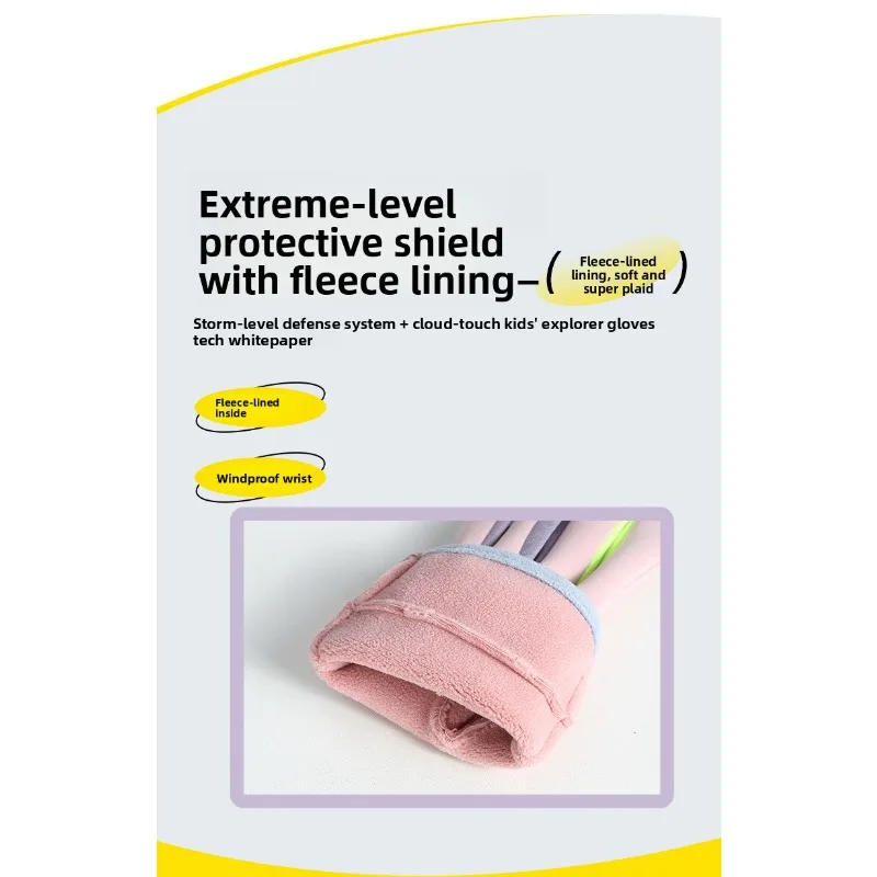 Glow The Dark Cartoon Handschoenen Fietsen Winter Buitensporten Jeugd Jongen Meisjes Winddichte Thermische Handschoenen Unisex Koud Weer Handkleding