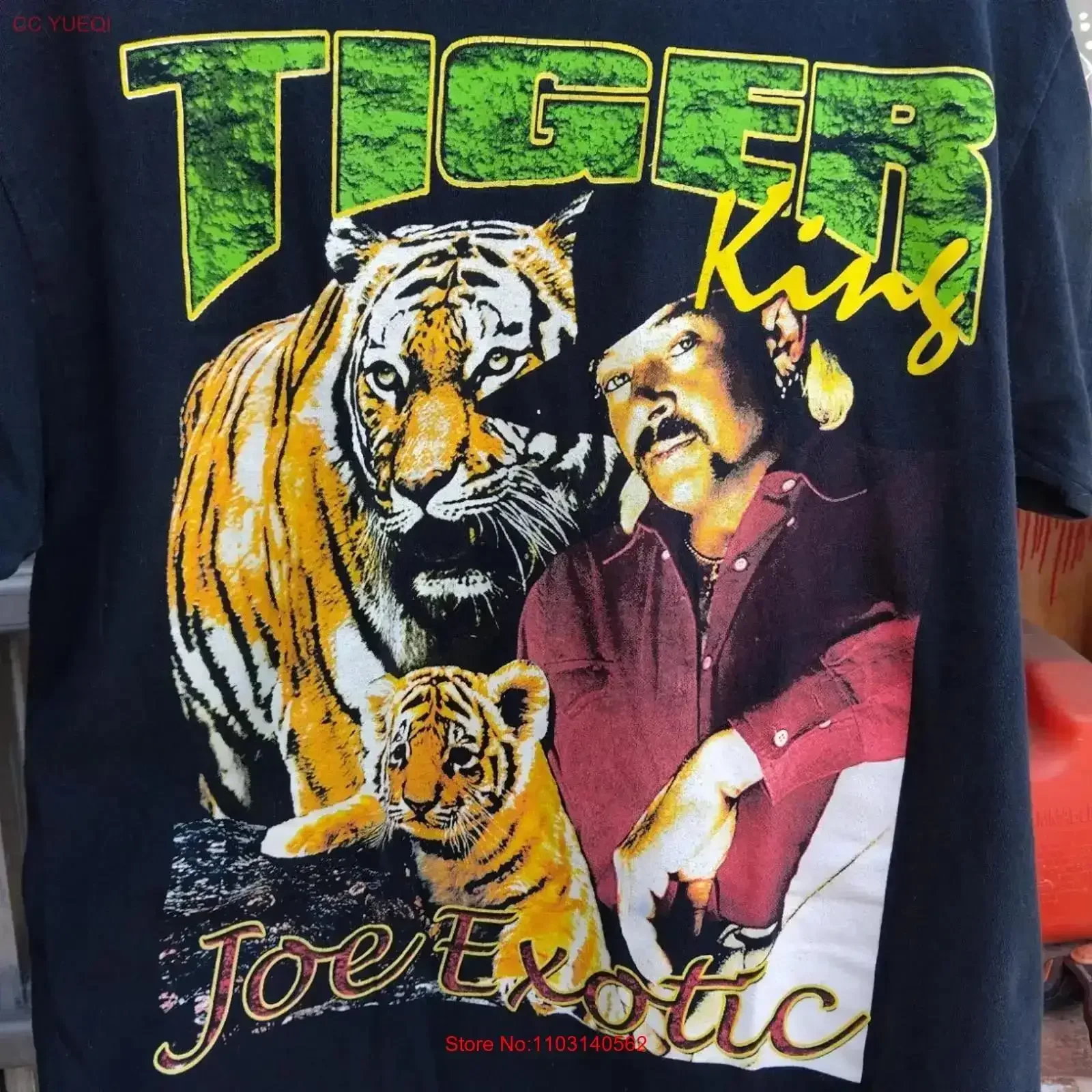 Tiger King T Shirt Mens Large Joe Exotic Rapper RARE vintage Washed Versatile homme Slightly Stretched streetwear vintage