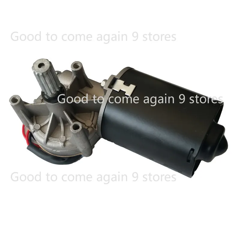 Motor Worm 24 DC Motor Left 60MM Hole Spacing 6/7/8/10/12N.M Copper Turbine Shaft Square Shaft Spline Slot Stand for Garage Door