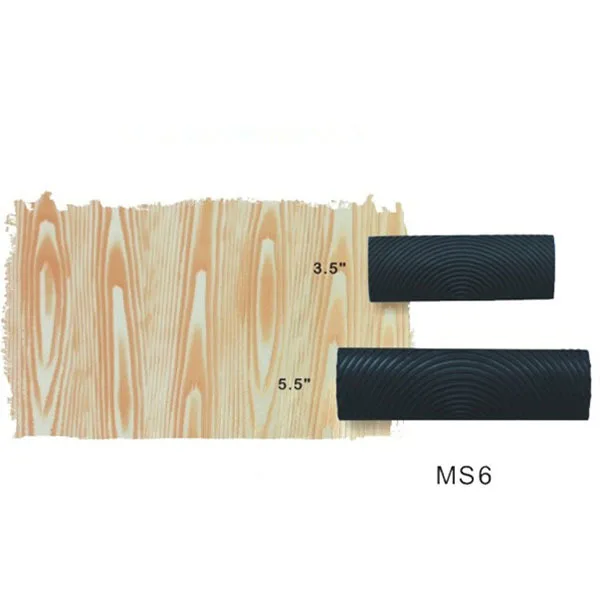 

2pcs Grain Rubber Graining Painting For Diy Wall Decoration Durable Wood Graining Roller Brush Painting Tool
