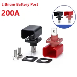 2PCS 200A All-Copper Lithium Battery Energy Storage Terminal Battery Connector Battery Storage Terminal Post