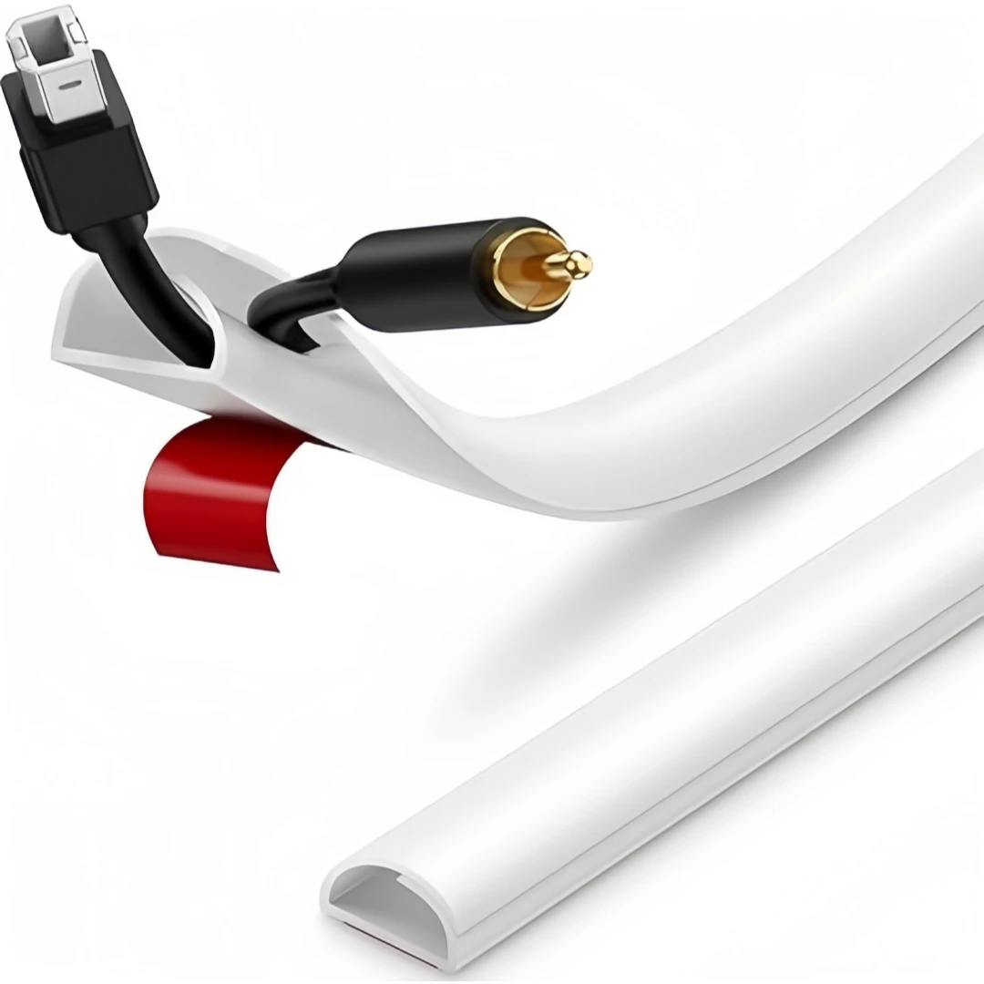 1pc Flexible Floor Cable Cover PVC Cord Wall Cord Hider Floor Cable Management Wire Cover Easy Installation