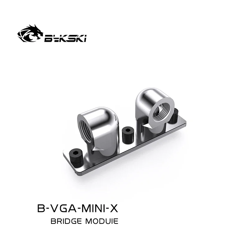 BYKSKI G1/4' Dual 90 Degree Rotating Bridge Module Rotated 360 Degrees To Adapt Water Cooling Accessories Fittings B-VGA-MINI-X