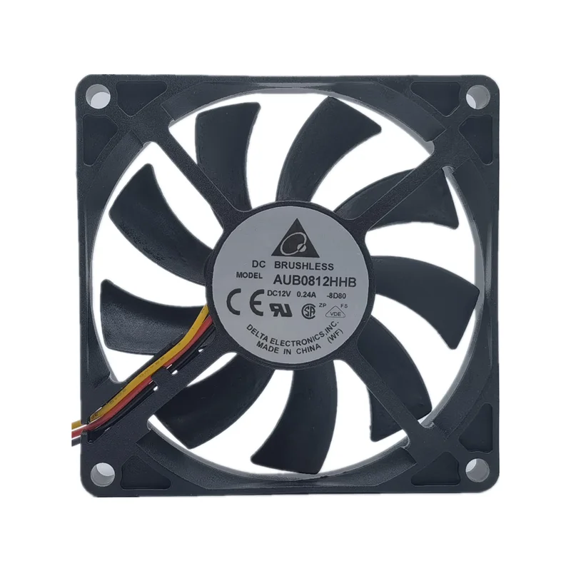 New delta AUB0812HHB 12V 0.24a 8015 8cm silent chassis power cooling fan