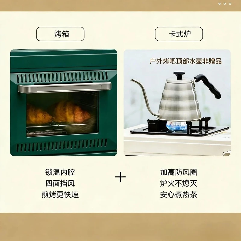 Portable 12V Electric Toaster Oven & Pizza Oven Combo 300W DC Air Fryer for Outdoor Camping/RV/Truck Car Electrical Appliances