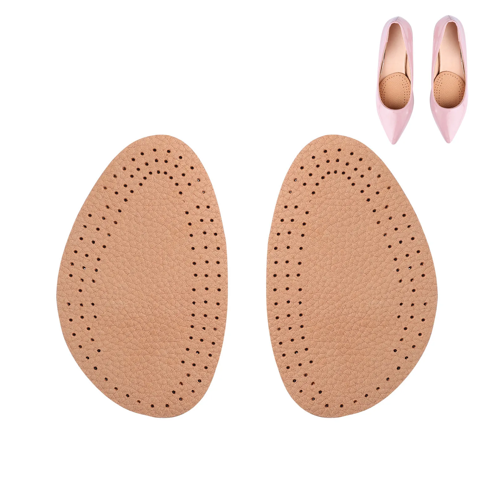 1Pair Forefoot Cushion Insoles for High Heels Non-Slip Front Palm Pads Sweat-Absorbing Soft Support Relief for Calluses