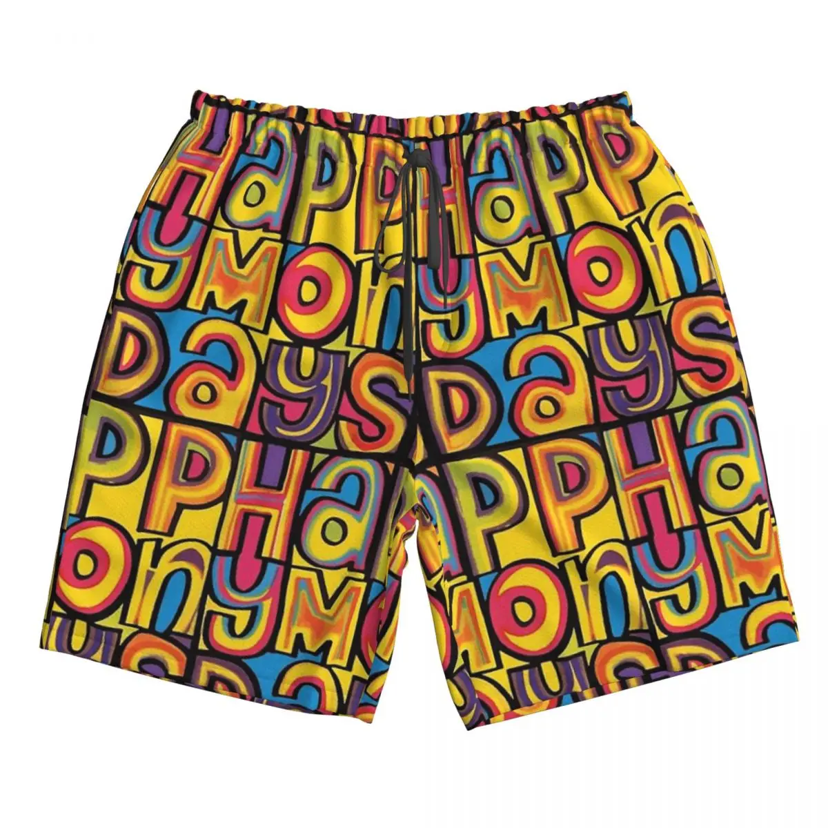 

Happy Mondays Trunks Beach Board Shorts Casual Quick Dry Swimming Summer Men Pants