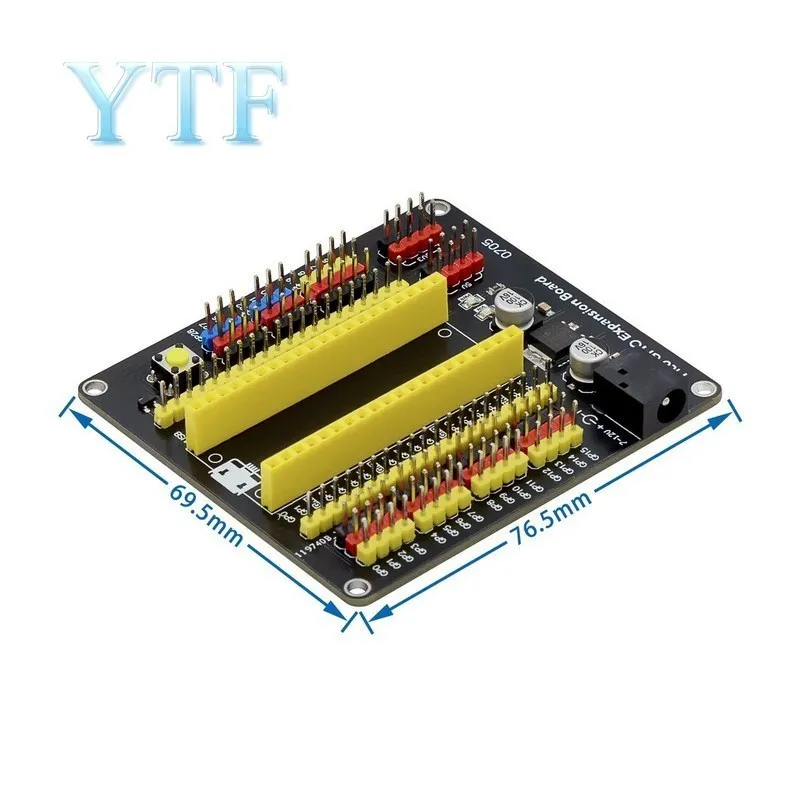 Expansion Board GPIO Breakout Extension Adapter Onboard Male and Female Pins for Raspberry Pi Pico 