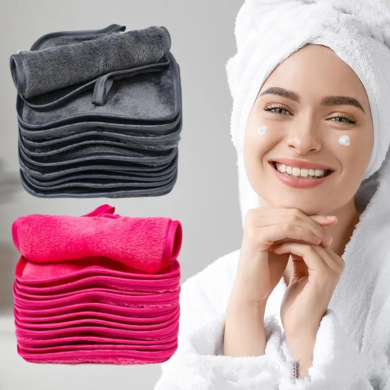 1/2/3 قطعة مناشف ممحاة مكياج قابلة لإعادة الاستخدام - قماش وجه من الألياف الدقيقة فائقة النعومة للعناية بالبشرة المستدامة، هدية مثالية لعيد الميلاد