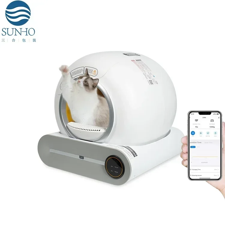 Automatic Cat Litter Box Smart App Control Self Cleaning Litter Boxes Cat Sandbox Electronic Pet Toilet Cat Supplies