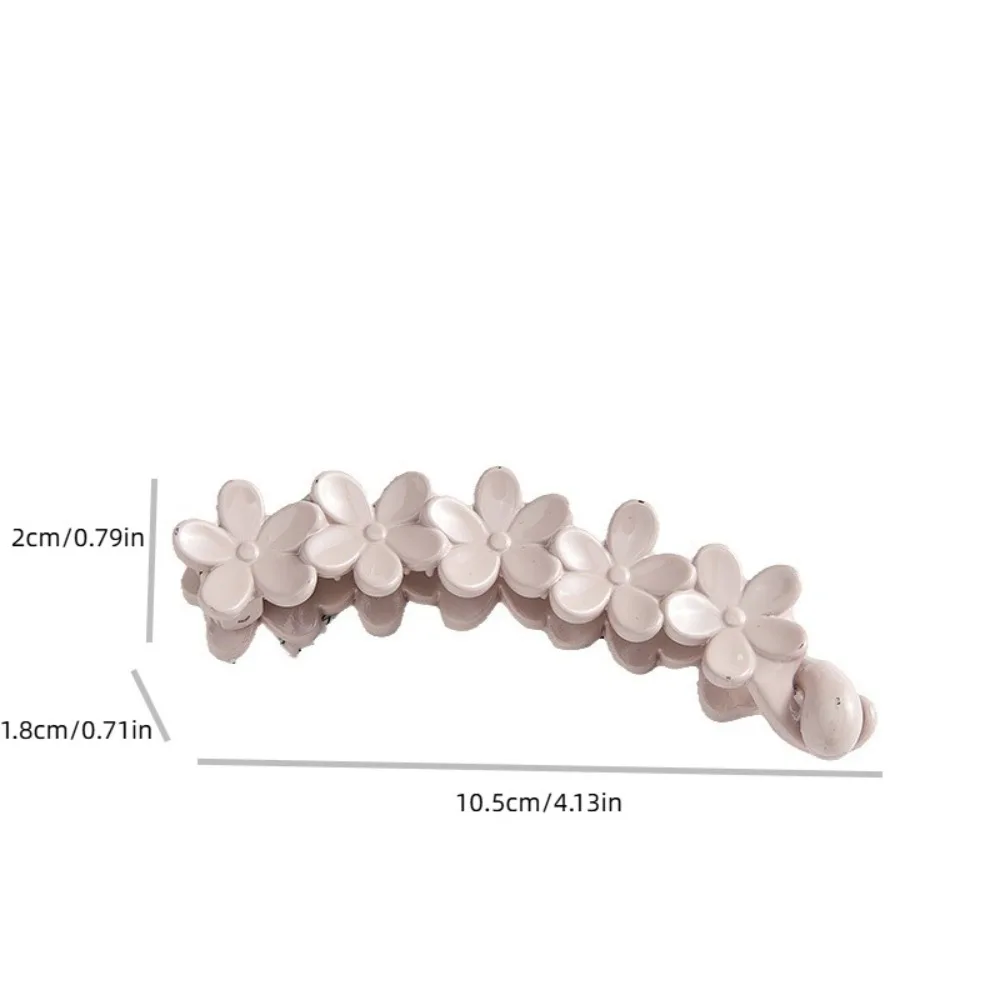 خمر البلاستيك زهرة الموز كليب زهر البرقوق الكورية نمط عمودي كليب دبابيس الشعر مشبك شعر ذيل حصان حامل النساء #5