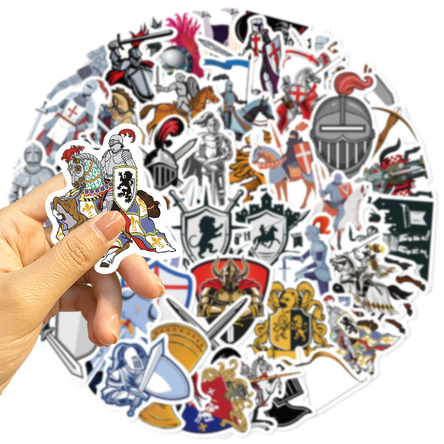 60 قطعة فرسان القرون الوسطى الكتابة على الجدران ملصقات الكتابة على الجدران DIY بها بنفسك الديكور السفر الأمتعة الثلاجة مقاوم للماء الجمالية Kawaii ملصق #4