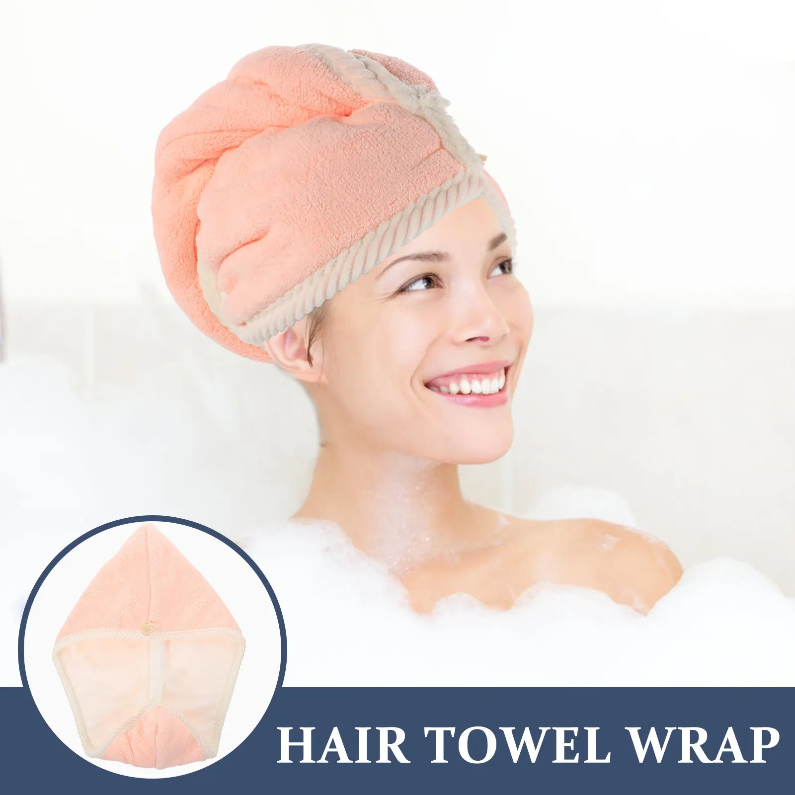 Supple Coral Fleece Hair Dry Hat Rapid Moisture Absorption Fast Drying Hair Towel Wrap for Women Shower Bathing Face Care Head