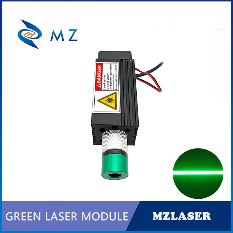 Imagem -03 - Lente Ajustável Focando Power com Suporte e Adaptador de Alimentação Linha Verde 45 Graus Laser Diode Module 33x33x75 mm 520nm 1.6w