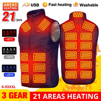 Winter 21 Areas Heated Vest Men Jacket Heated Womens Electric Usb Heater Mountain Jacket Man Ski Thermal Vest Body Warmer Coat