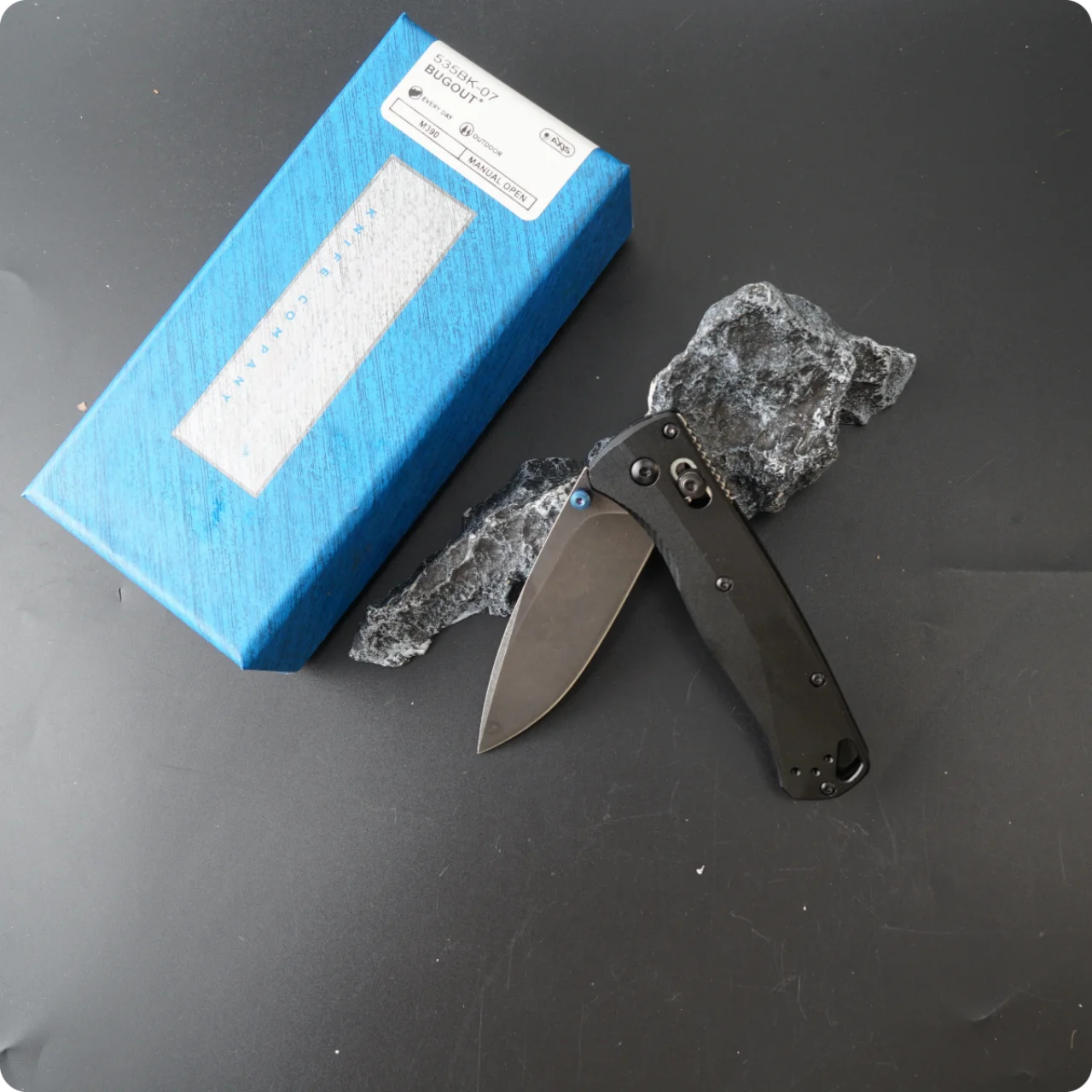 M390 Black steel + aircraft-grade aluminum handle, tactical EDC folding knife, durable and hard-wearing knife for outdoor use, g image 3