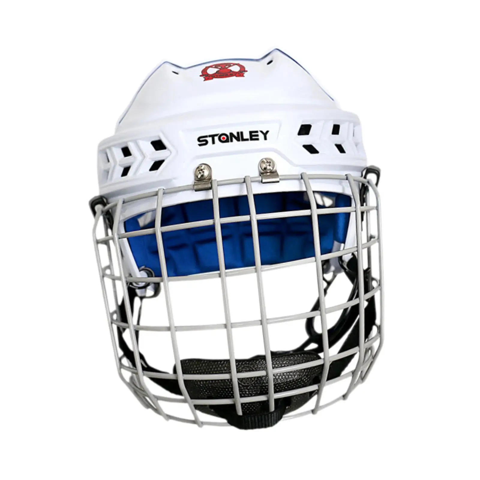 Skating Helmet Adjustable Fit Padded Head Protector for Ice Hockey Adults Training Practice Equipment