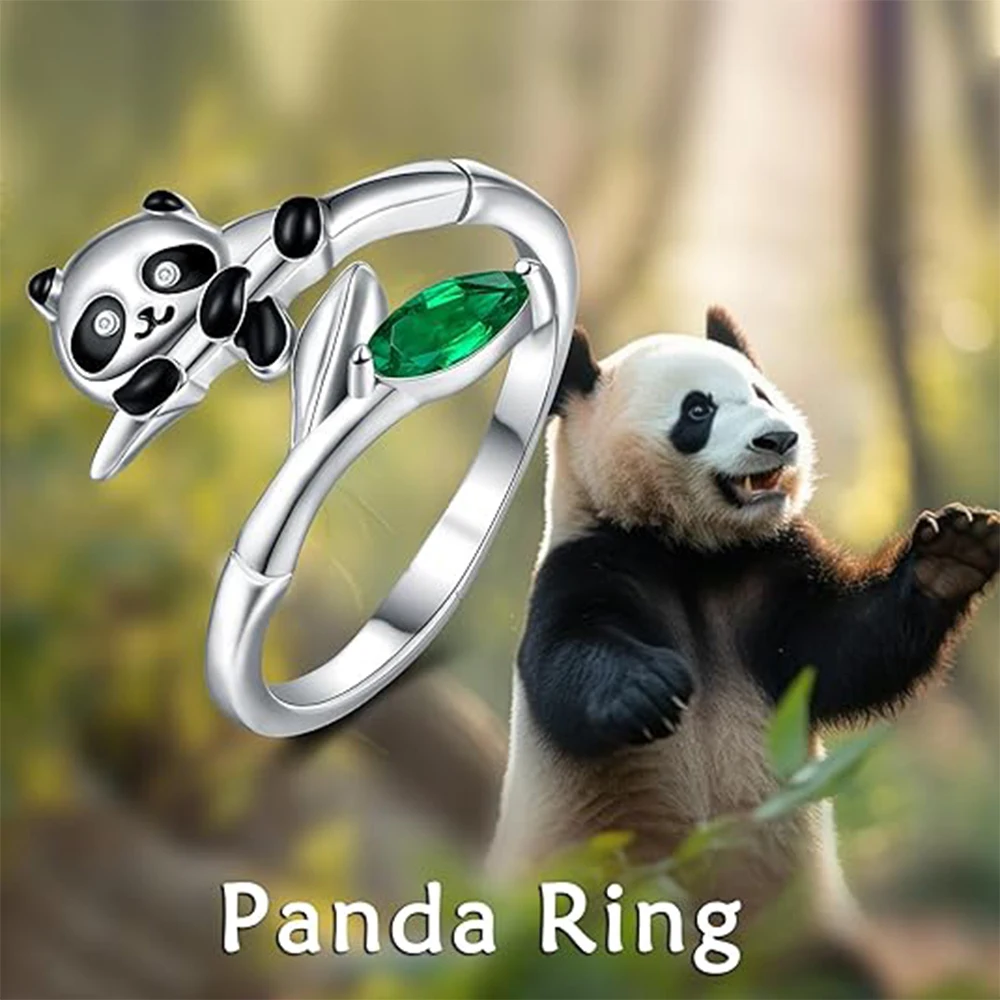 A Fashionable and Creative New Cute Panda Open Ring