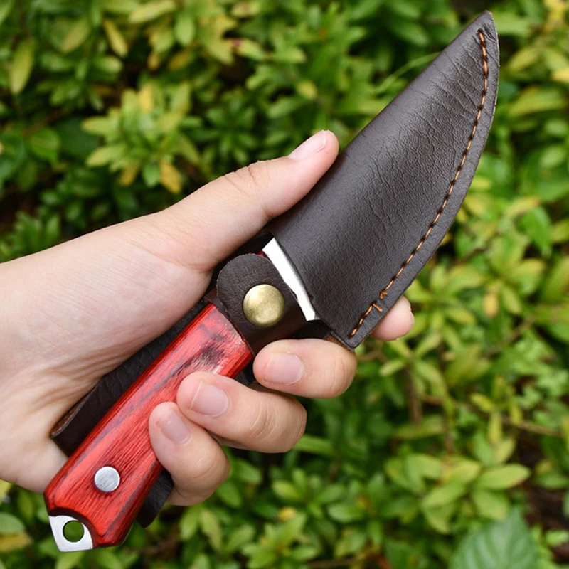 Stainless Steel Grafting Knife With Sheath Gardening Professional Wooden Handle Grafting Tools Multifunctional Bonsai Knife