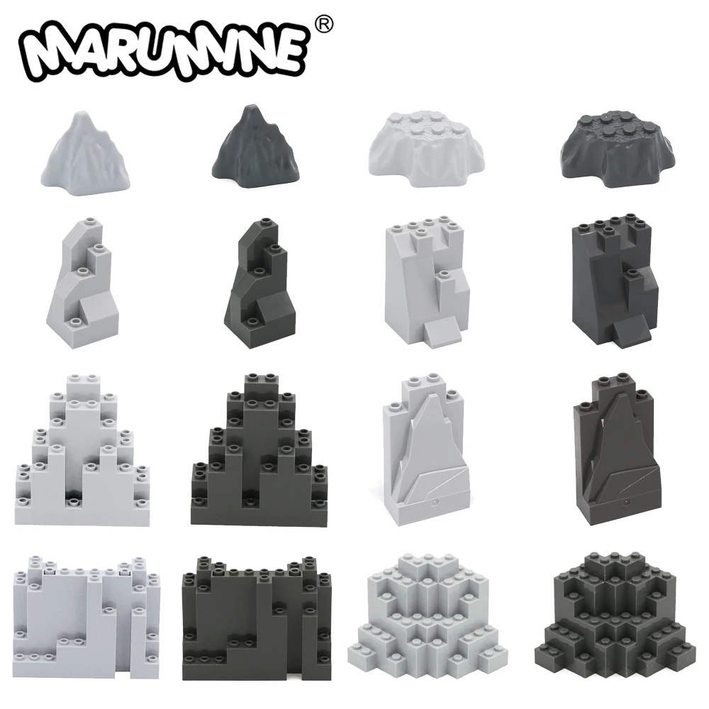 

Marumine MOC Bricks Accessories Rock Panel Rockery Mountain 47847 23996 6082 6083 DIY Construction Building Blocks Parts Pieces