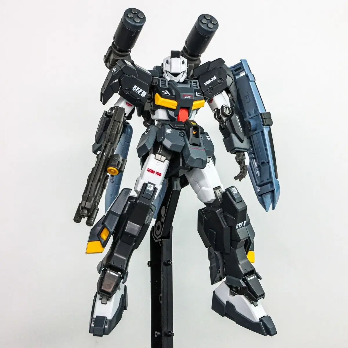 HG HGUC RX-81 g-line 1/144 noir couleurs primaires Mech assemblage Robot Mecha modèle Kit figurines d'action assemblé poupée jouet cadeau