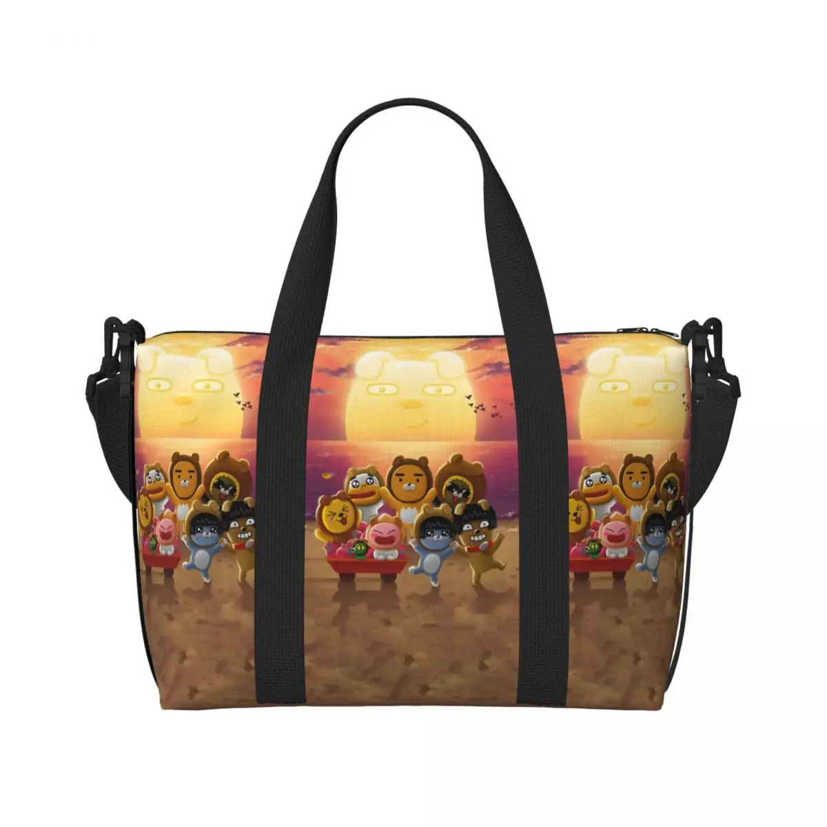 

Изготовленная на заказ пляжная большая сумка K-Kakaoed для женщин, аниме, пляжные дорожные сумки для спортзала с большим отделением