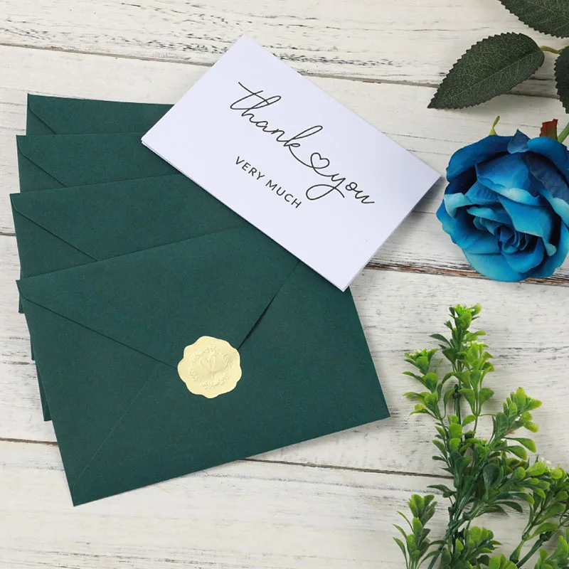 50pcs Green Envelope 13x18cm High-grade 120g Paper for Wedding Invitations Business Activity Birthday Love Letter Greeting Cards