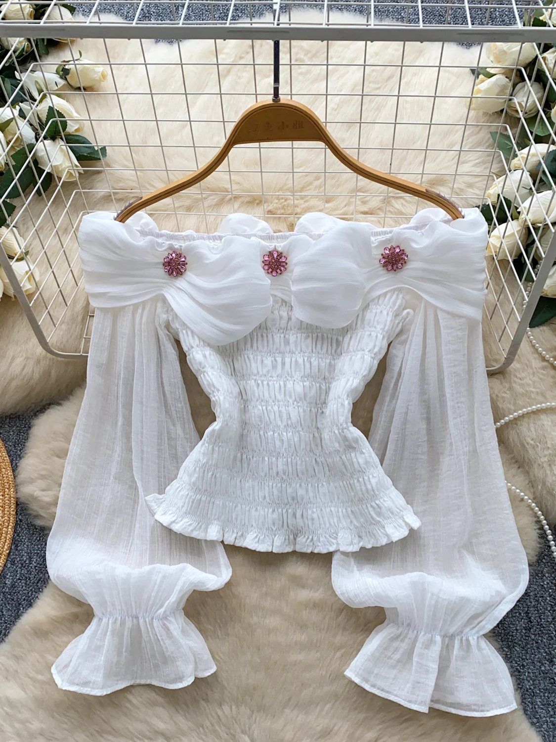 شيفون ثقيل مزين بكتف واحد irt نسائي بقصة ضيقة وطبقة أساسية irt علوية كورية Sle Commute Faion طويلة Sve #2