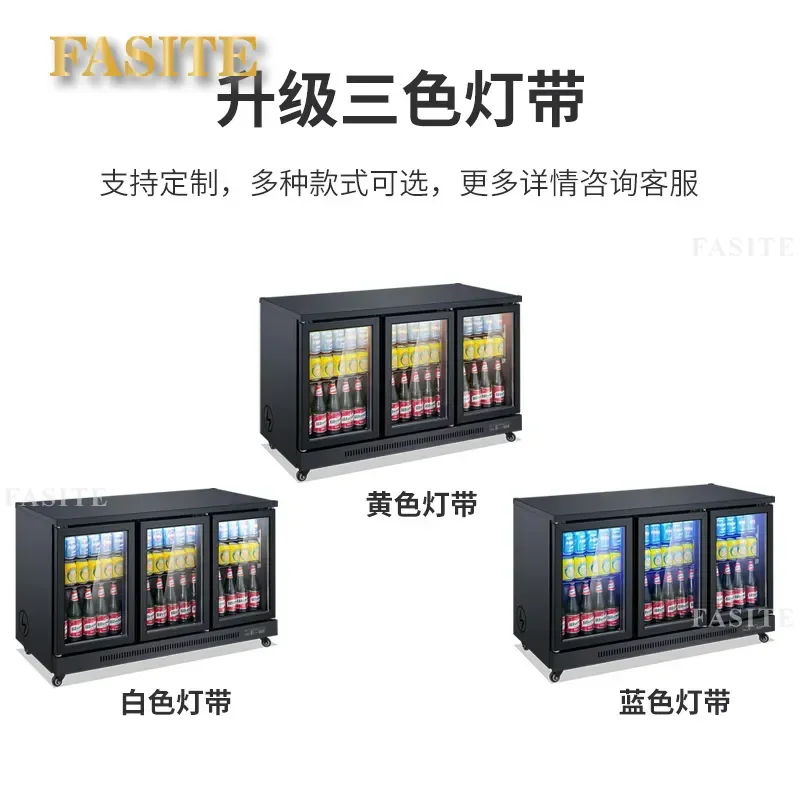 For Commercial Bar Small Mini Beverage Display Cabinet Embedded Beer Fridge Fresh Keeping Counter Freezer Compact Design