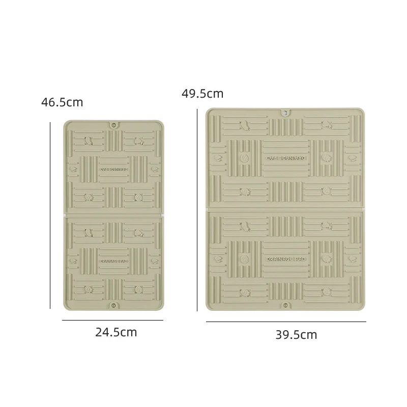 Silicone Drain Pad Heat-resistant Pad Kitchen Countertop Protection Mat Drain and Anti Slip Large Pot Cup Silicone Drainage Pad