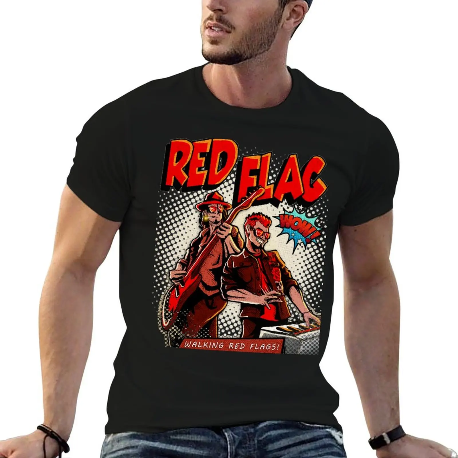

Red Flag Comic Style T-Shirt man t shirts graphic man t shirts for men T-Shirt