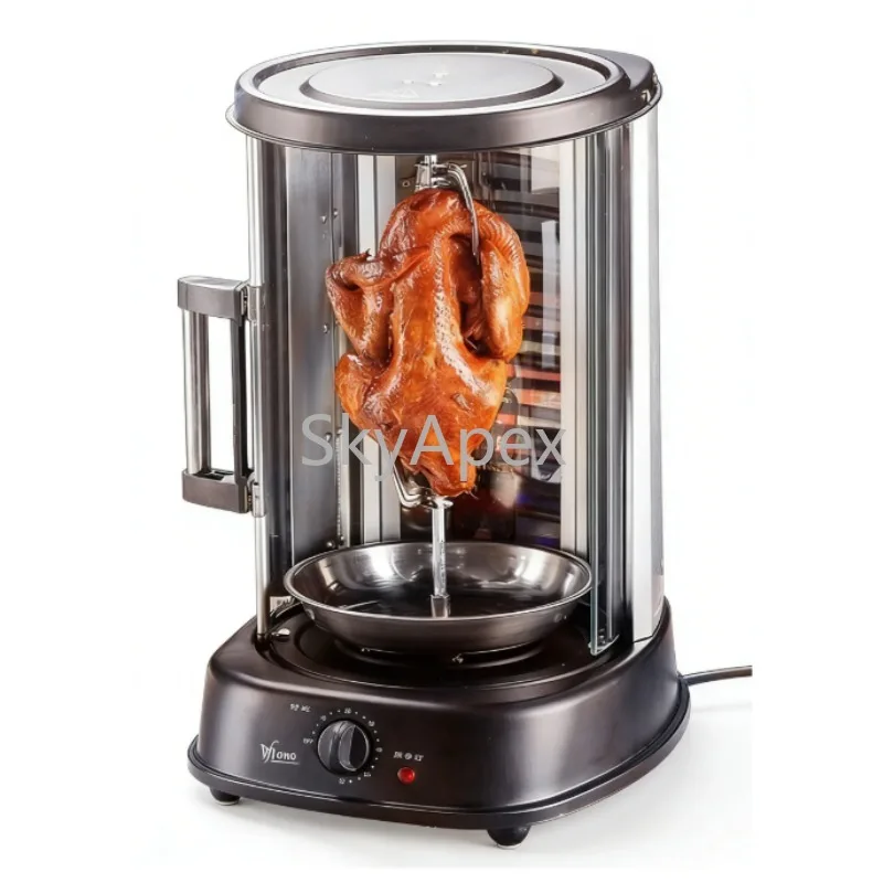 

Commercial Household All Metal Smokeless Rotary Roaster Glass Door Integrated For Duck Chicken Meat Stall High Efficiency Fast