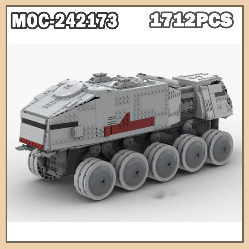 

MOC-24217 Военный клон Turbo Tank Moc Строительные блоки Набор для взрослых Креативные подарки Изысканный высококачественный танк из частиц 1712 шт.