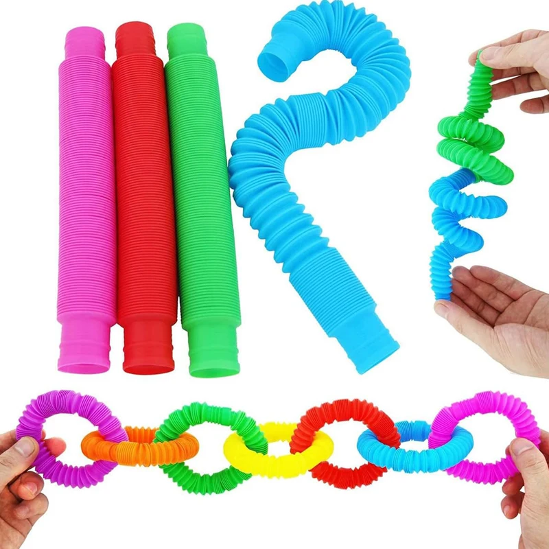 Fidget Anxiety Pop Tubes Party Favors Sensory Toys For Kids Decompression Stretch Pipe Antiestres Juguete Ansiedad