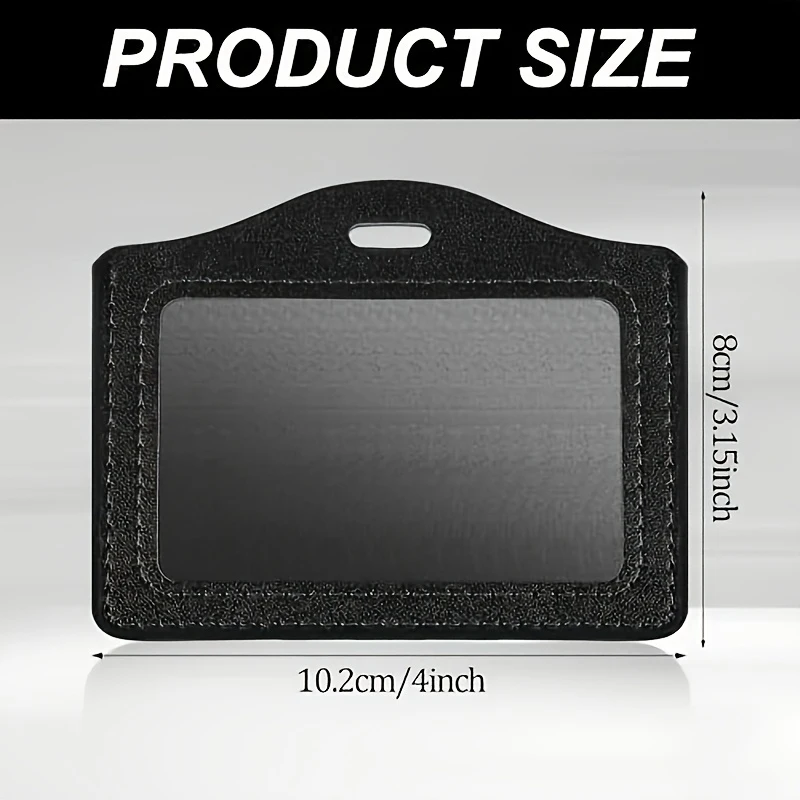 uxcell Faux Leather Office Horizontal Business ID Badge Card Holder Container 50 PCS Black