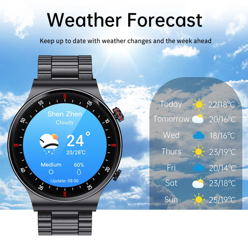 LIGE 2024 NFC Smart Watch Men Bluetooth Call New Sport Fitness Digital Watches Blood Pressure Monitor For Android iOS Smartwatch