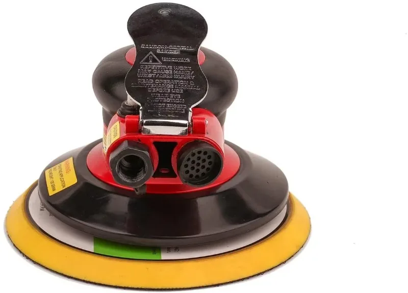 6-Inch professional air random track portable sander with 1 6-inch spare disc, double-acting pneumatic polisher