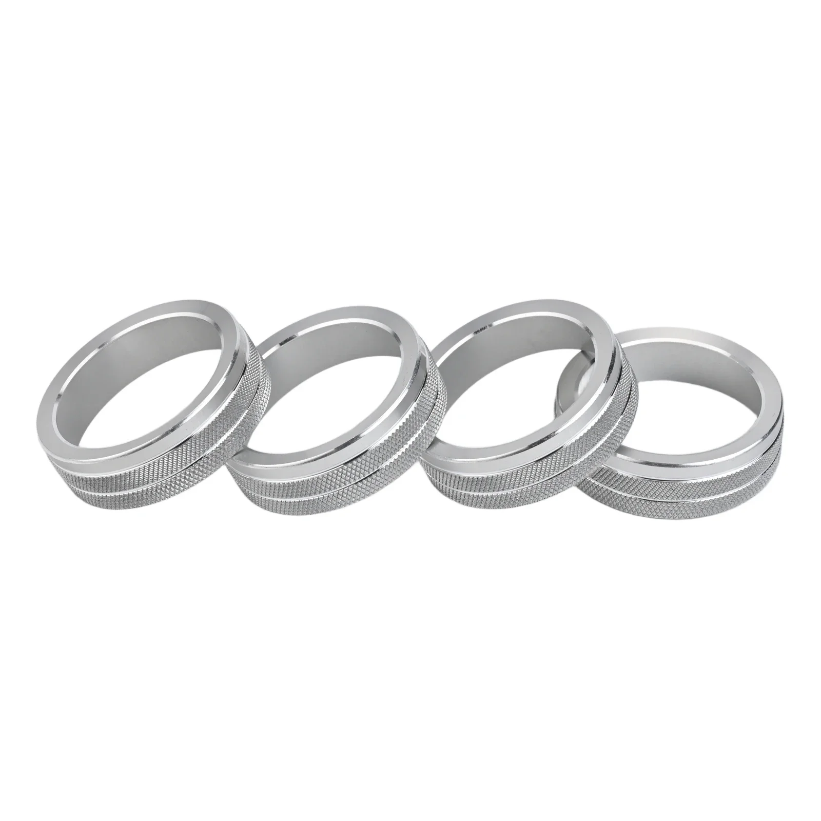For VOLVO XC60 S60 S80 V40 Silver Alloy Knob Covers Set with Textured Grip for Easy Adjustment and Modern Look view 6