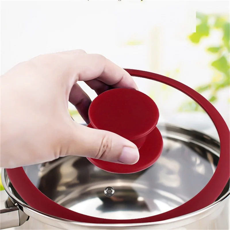 1/3/5PCS Pot Lid Knob Silicone Universal Pot Handle Replacement Kitchen Cookware Cover Knobs for Pan Lid Black kitchen