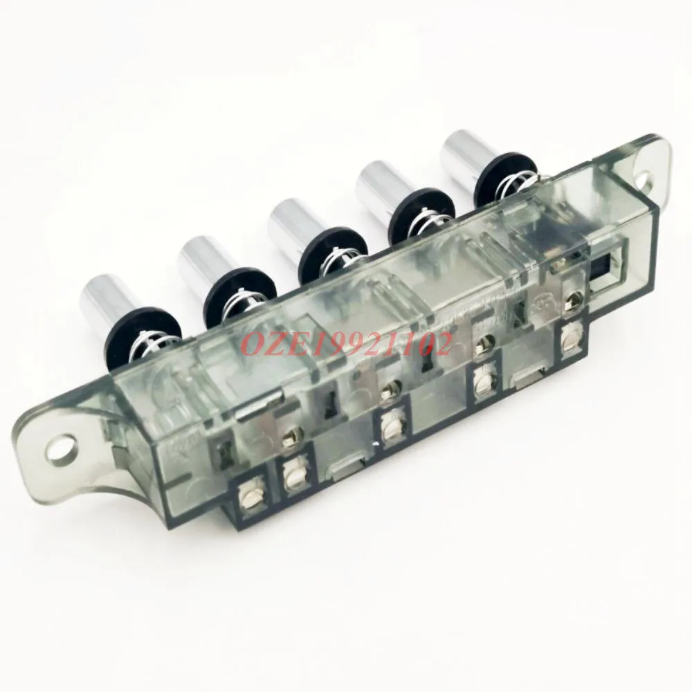 1PC 3-Interlock 1-Reset 1-Latching 5 Keys Button Switch 250VAC 4A for Kitchen Hood /Range Hood